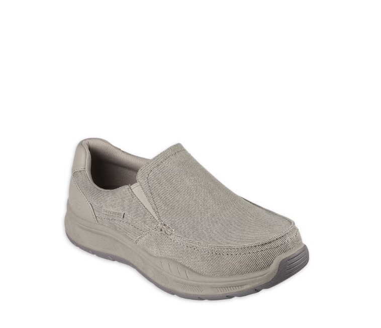 Skechers Men's Cohagen Vierra Relaxed Fit Slip-On Casual Loafer Taupe