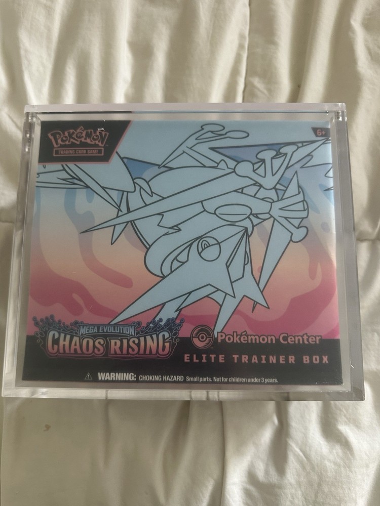 Pokemon Center Chaos Rising Elite Trainer Box WITH ACRYLIC ETB CASE Sealed TCG