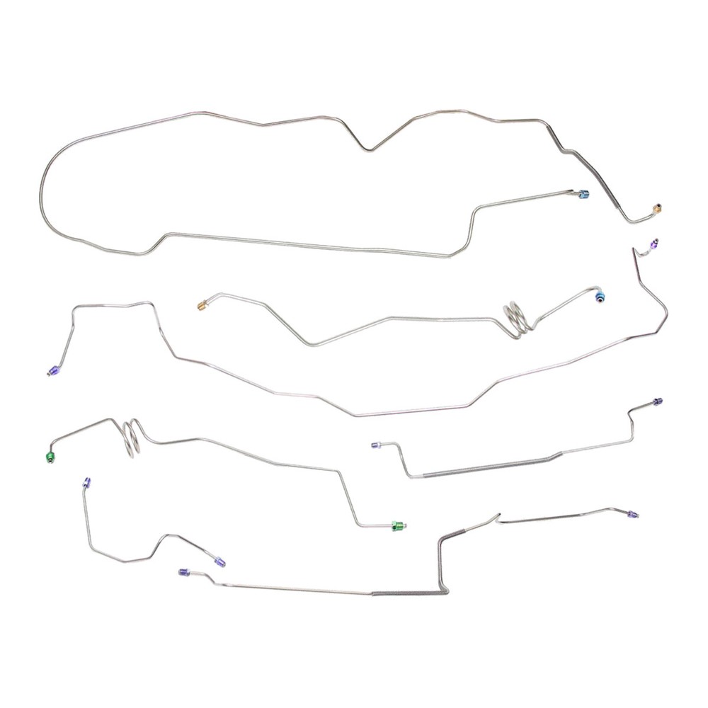 1979-85 Cadillac Eldorado Complete Brake Line Set With Rear Drums Kit Stainless