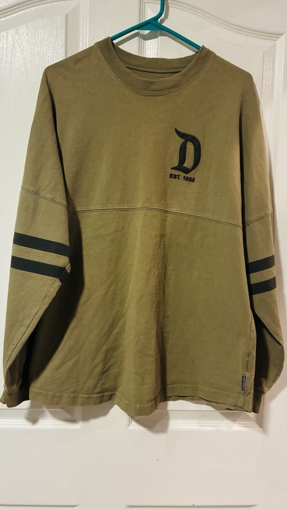 Disneyland Resort Olive Green Adult Medium Puff Print Spirit Jersey Disney