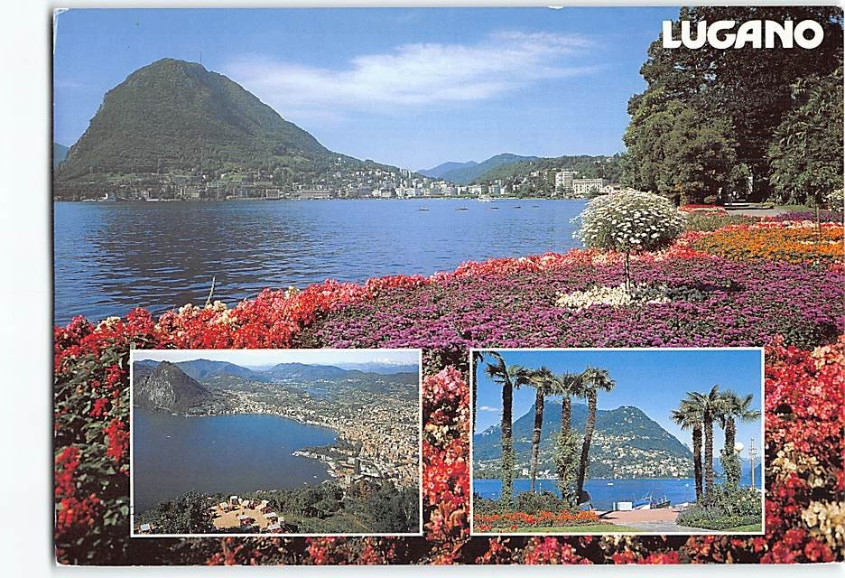 Postcard Lake Lugano Lugano Switzerland