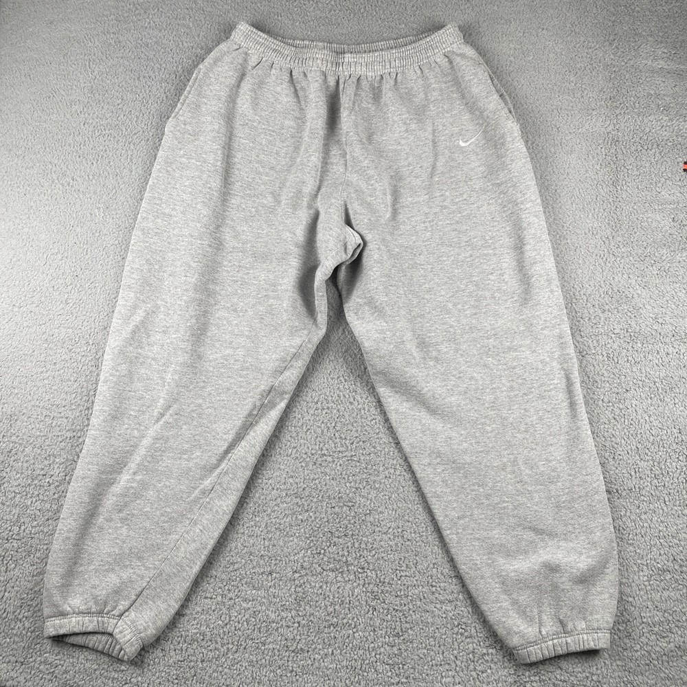 Vintage Nike Men’s XL Gray Sweat Pants Made In USA Drawstring Embroidered Swoosh