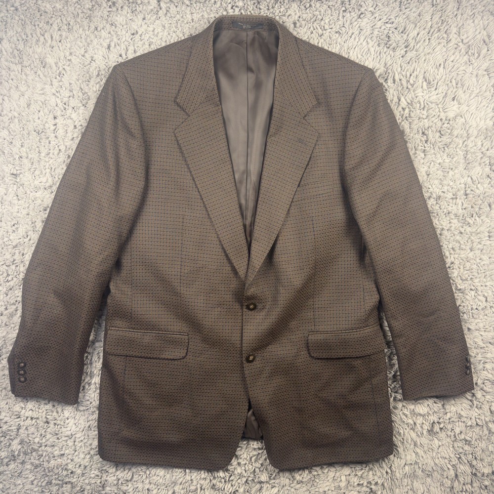 Dario Di Napoli Mini Houndstooth Check 100% Wool Men’s Blazer Jacket 46 XL