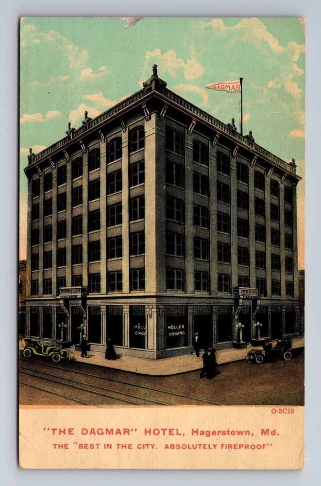 Hagerstown MD-Maryland, The Dagmar Hotel Advertising, Vintage Postcard