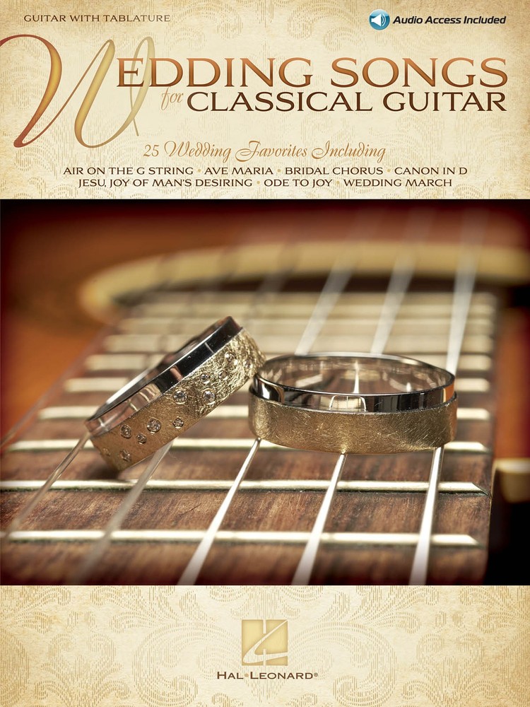 Wedding Songs for Classical Guitar Tab Sheet Music Hal Leonard Book Online Audio