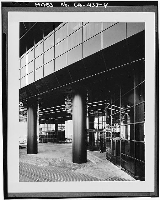 San Bernardino California 1960s City Hall South Entrance Modernist Columns