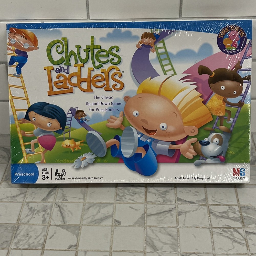Board Game Chutes and Ladders For 2 to 4 Player Kids Age 3 to 7 Years - SEALED