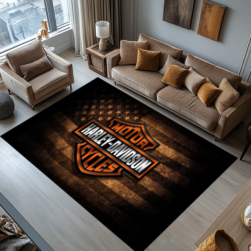 Harley Rug, Harley Rugs, Harley Hall Carpet,Harley Themed  Rug,Harley Design Rug