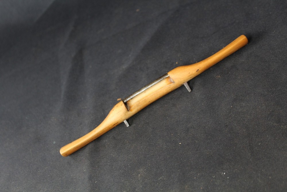 Antique Boxwood Sheffield Spoke & Heel Shave Tool (Sorby?)