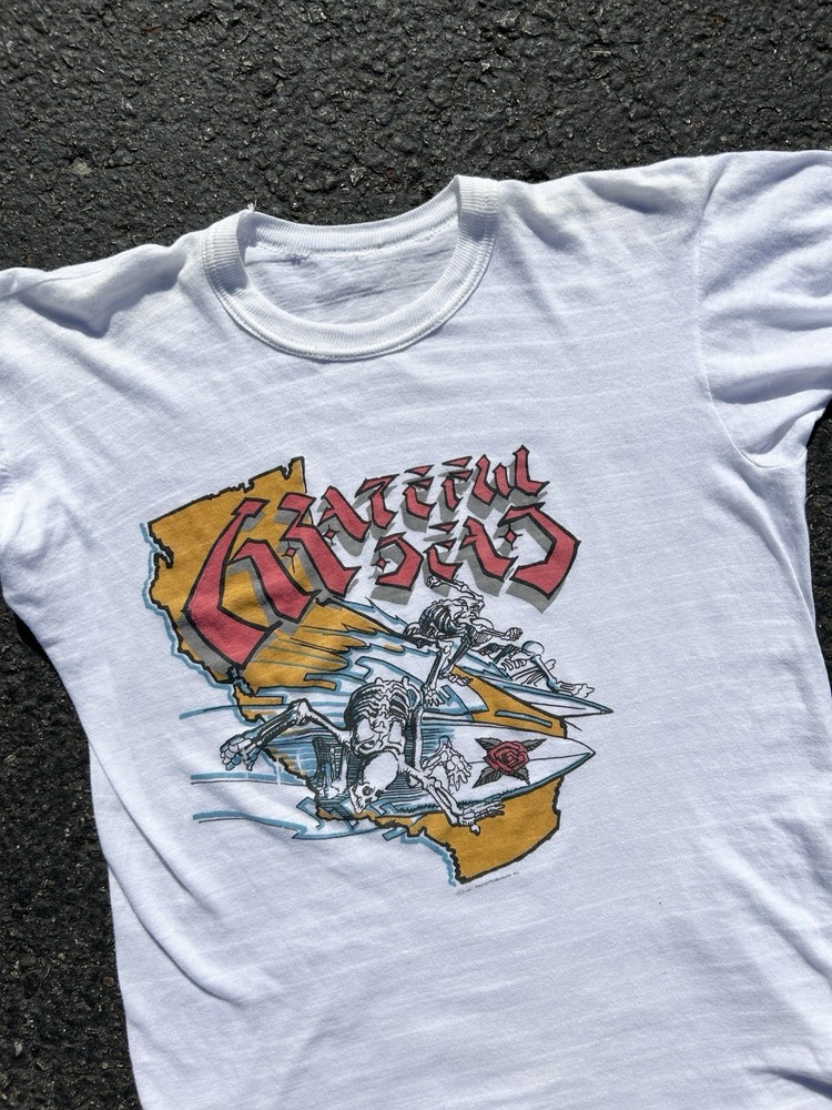 Vintage Grateful Dead Surfing California RARE Shirt Music Band Tour T Size M