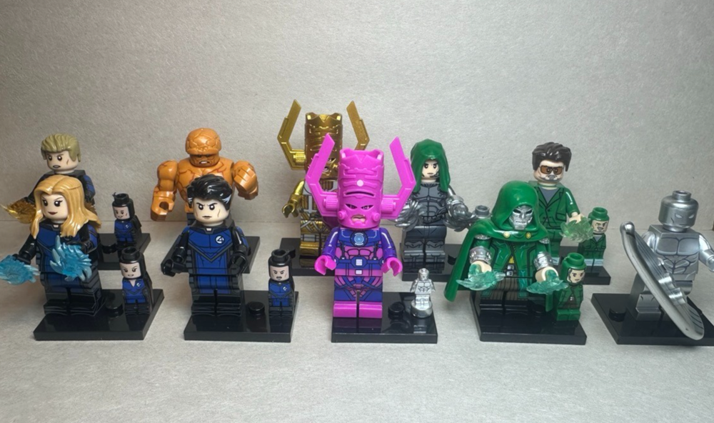 Custom Lego Fantastic Four, Galactus, & Dr. Doom Minifigures 10 Pack