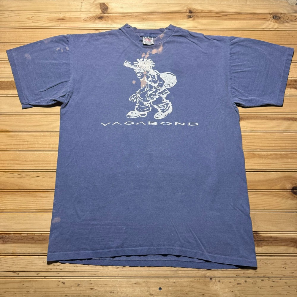 Vintage 90s Vagabond Productions Hip Hop Records & Tapes Music Shirt Size - XL