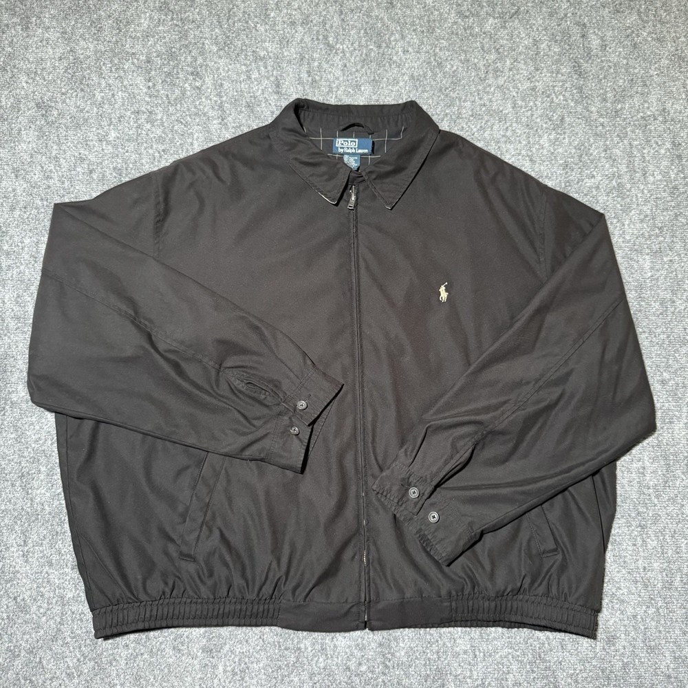 Polo Ralph Lauren Harrington Bi-Swing Jacket Men's 3XB Black Plaid Preppy VTG