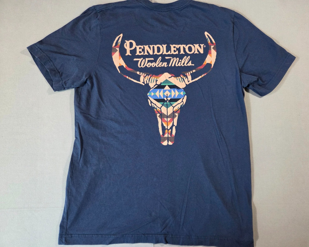 Pendleton Shirt Mens Large Blue Woolen Mills Aztec Western Classic