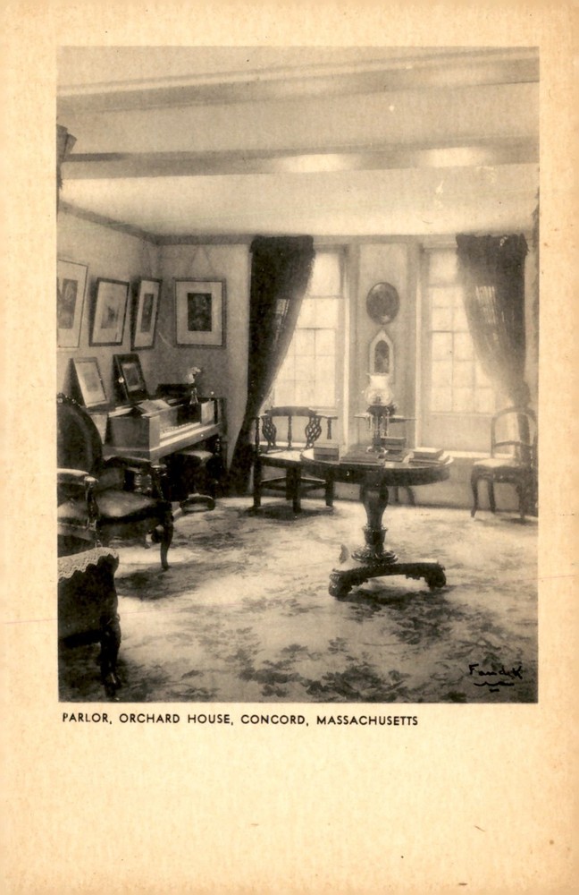 Parlor, Orchard House, Concord, Massachusetts Postcard