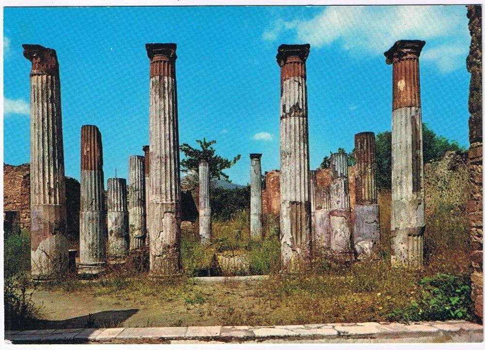 Italy Postcard Pompei House Pansa Peristyle