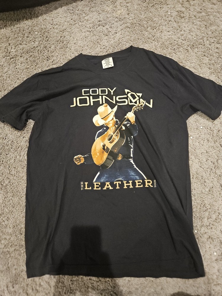 Cody Johnson Leather Tour 2024 Shirt Mens Large Black Country Graphic Band Tee