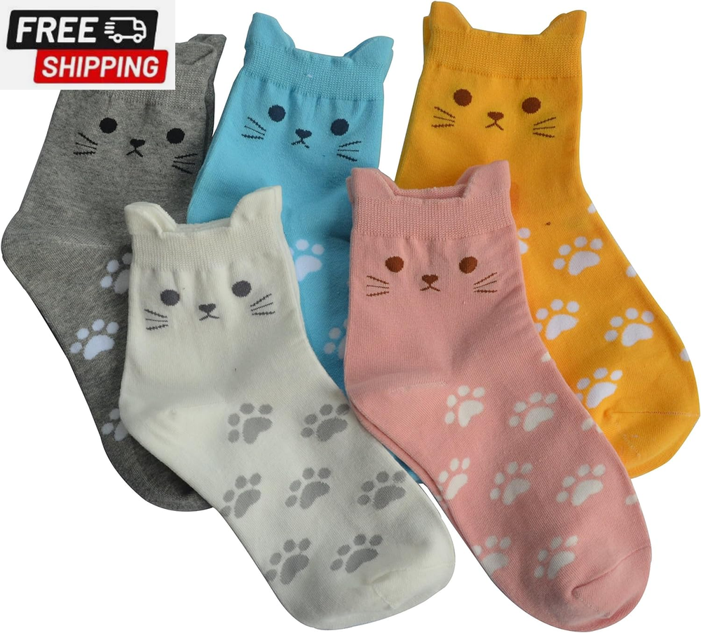 Women'S Cat Socks Cat Gifts Cute Animal Socks Dog Owl Gifts for Women