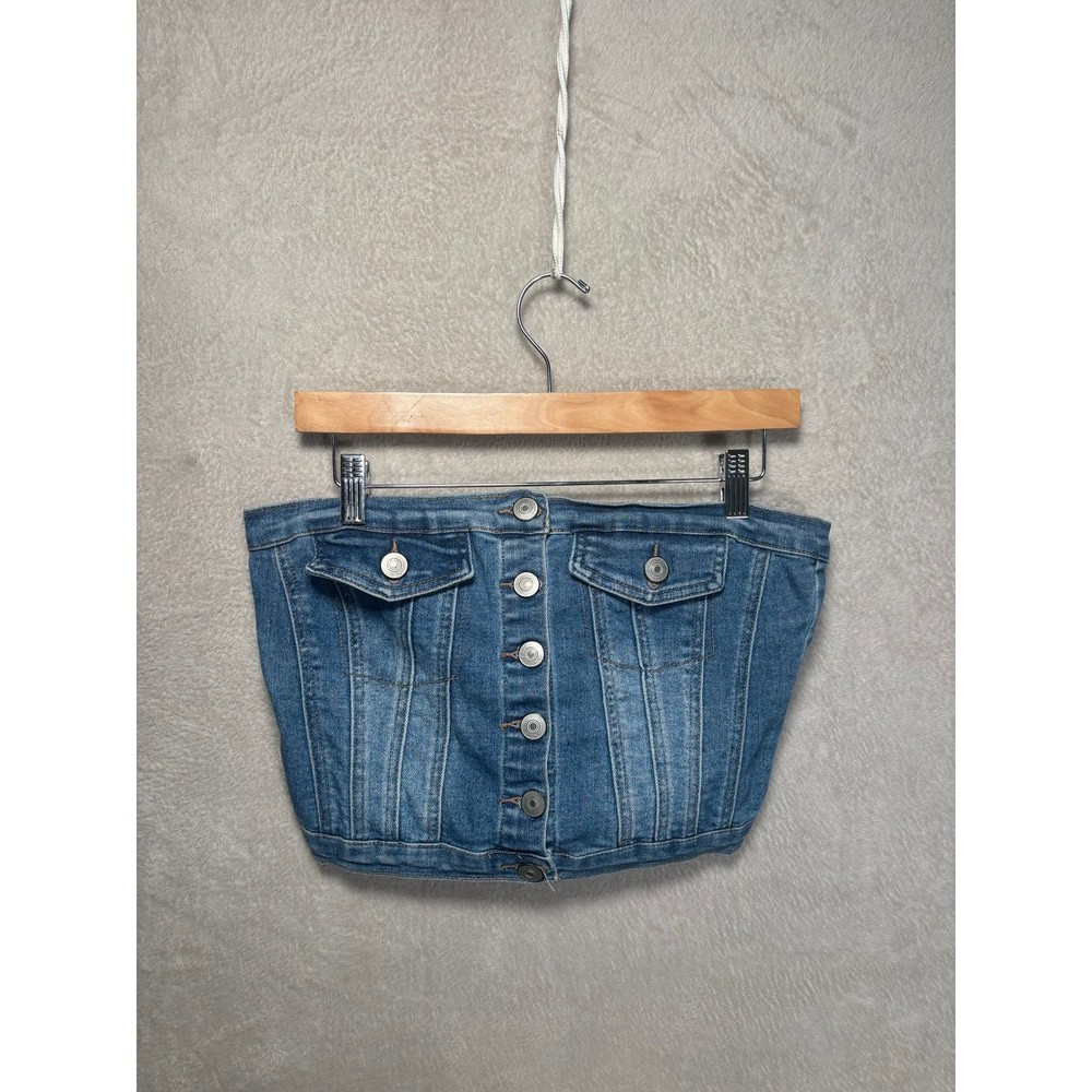 Rue 21 Denim Tube Top Womens Size Small