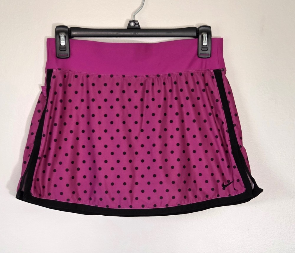 Nike Dri-Fit Athletic Pink Polka Dot Tennis Skort Size XS Athleisure Tennis