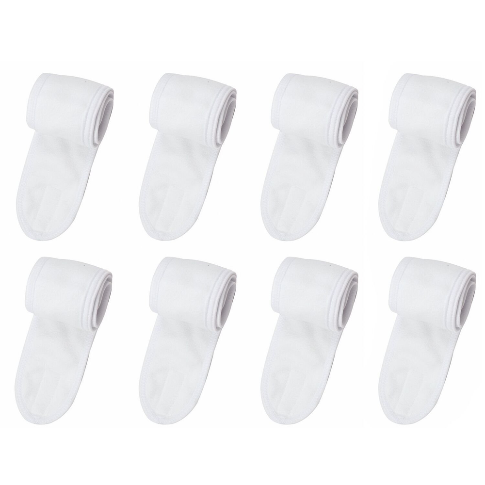 8-Pack Whaline Spa Headbands Stretchy Terry Cloth Face Wrap for Skincare