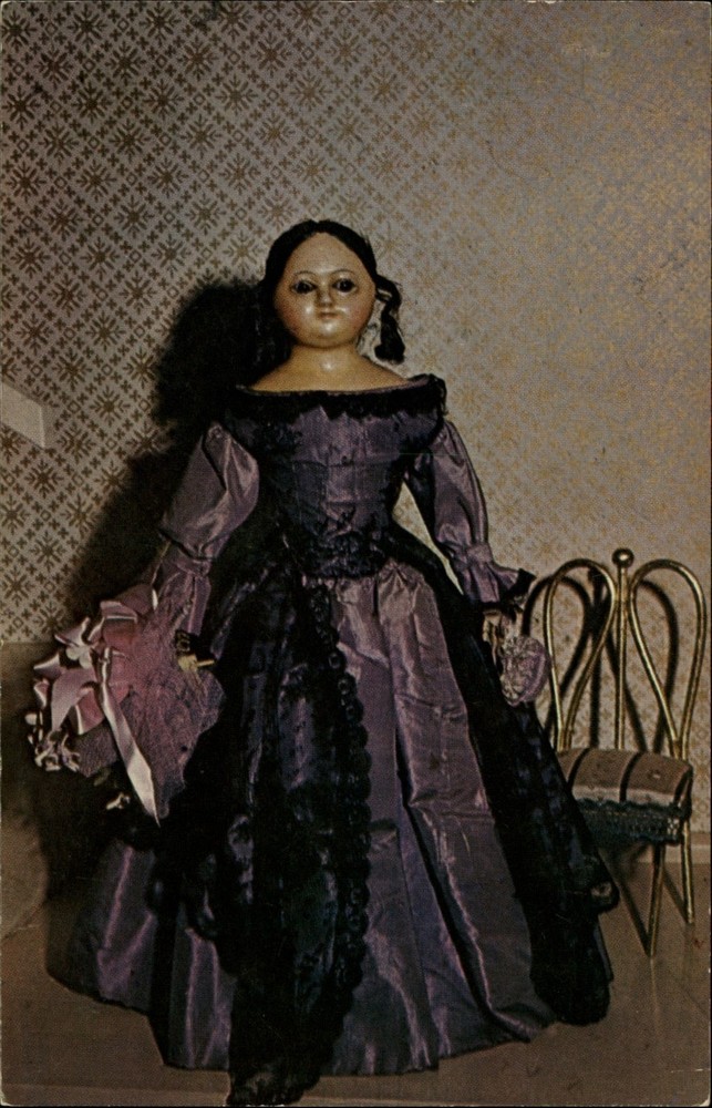 Antique Doll Maretta Doll Toy Museum Bergen New York vintage postcard s479