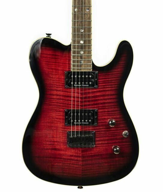 Fender Special Edition Custom Telecaster FMT Electric Guitar Black Cherry Burst