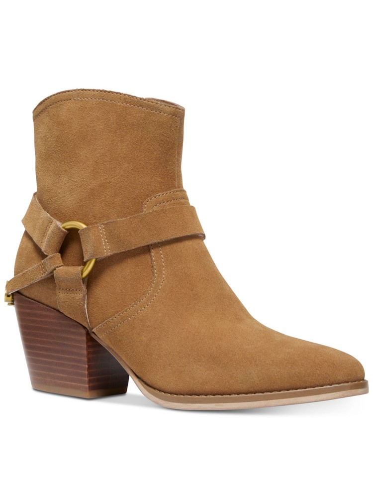 MICHAEL MICHAEL KORS Womens Brown Ring Logo Goldie Leather Booties 5 M