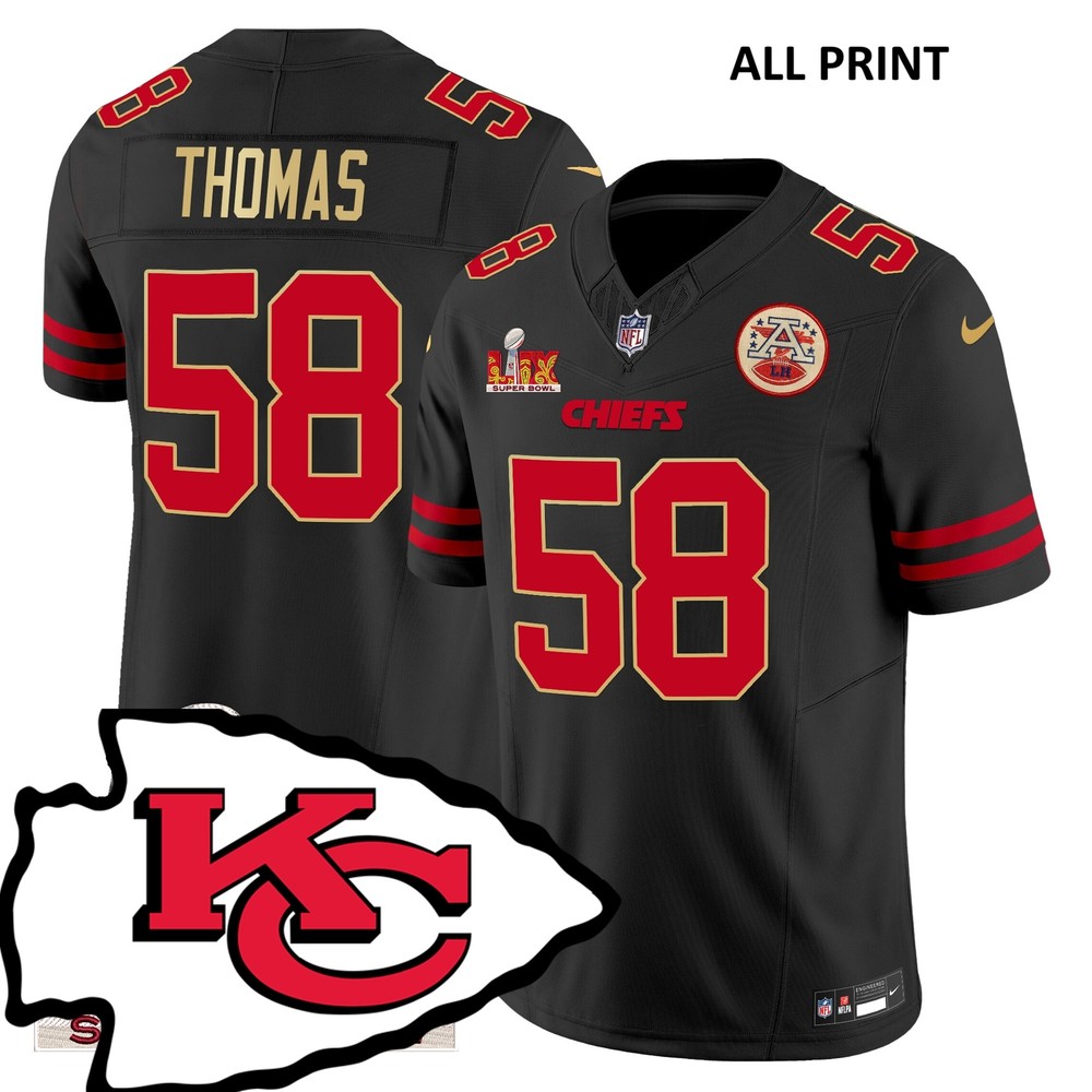Kansas City Chiefs Super Bowl 58 Derrick Thomas Football Jersey All Print Collection