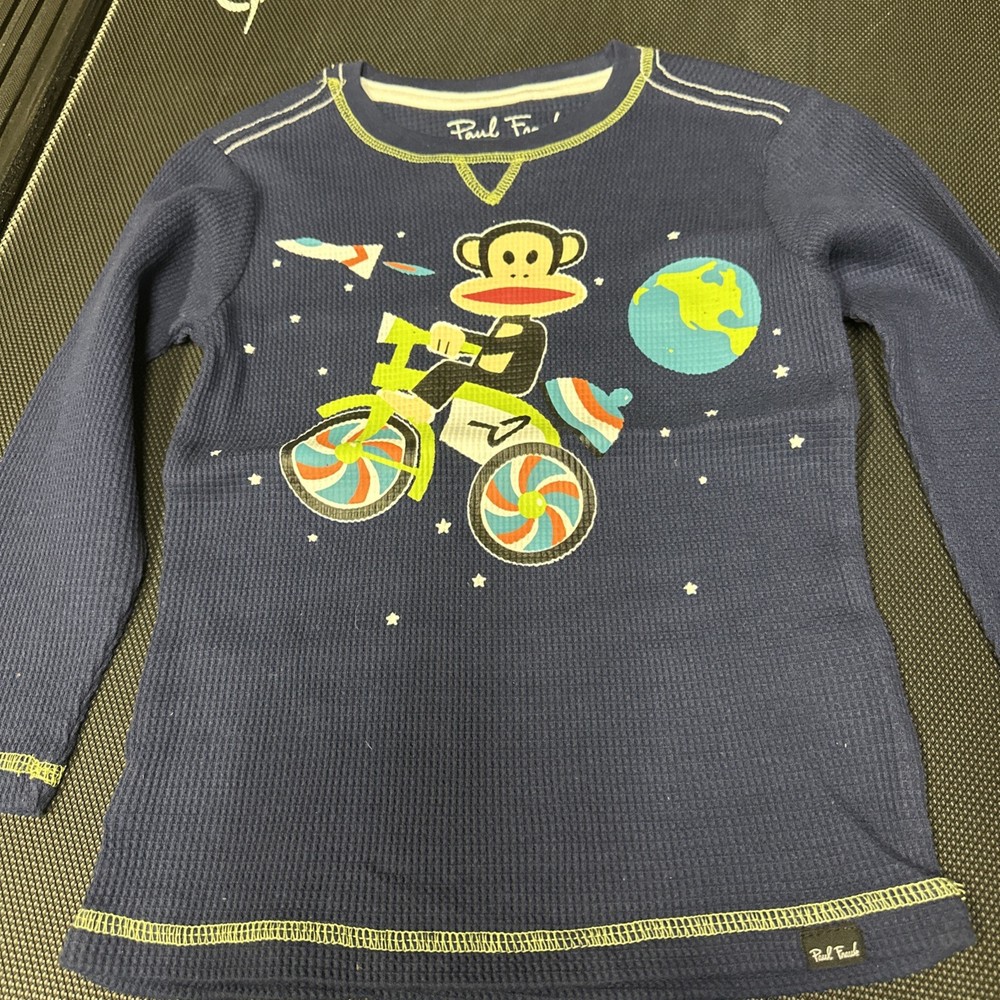 Paul Frank Boys 4T Blue Long Sleeve Shirt  Top Space