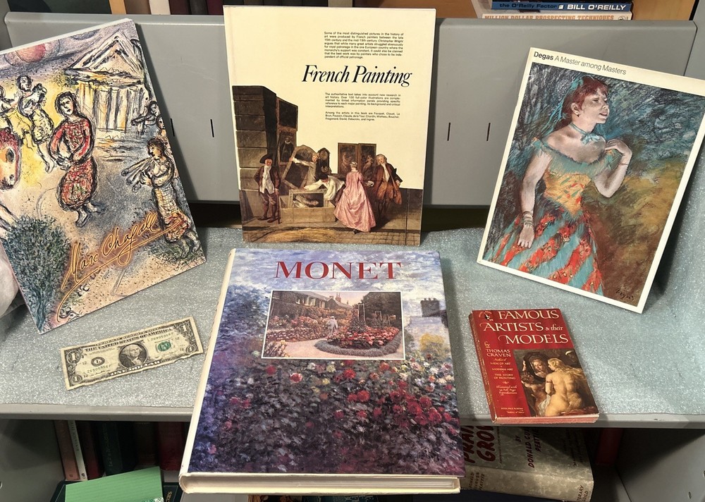 Large Art Book Lot  of 4 Monet Chagall Degas French Painting Hardcover + Bonus