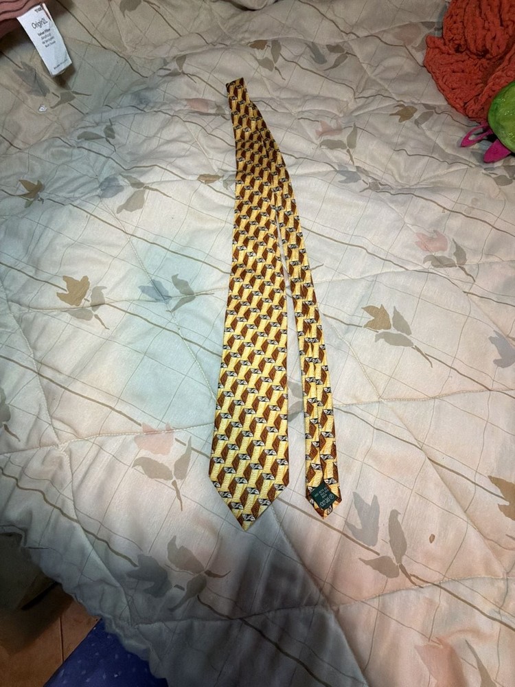 Villa Bolgheri Joe Brand 100% Silk Geometric Pattern Necktie