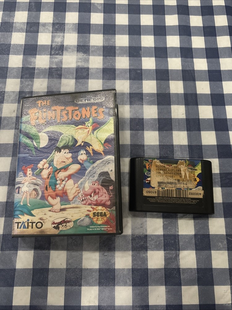 Flintstones (Sega Genesis, 1993) * Game and Box * No Manual