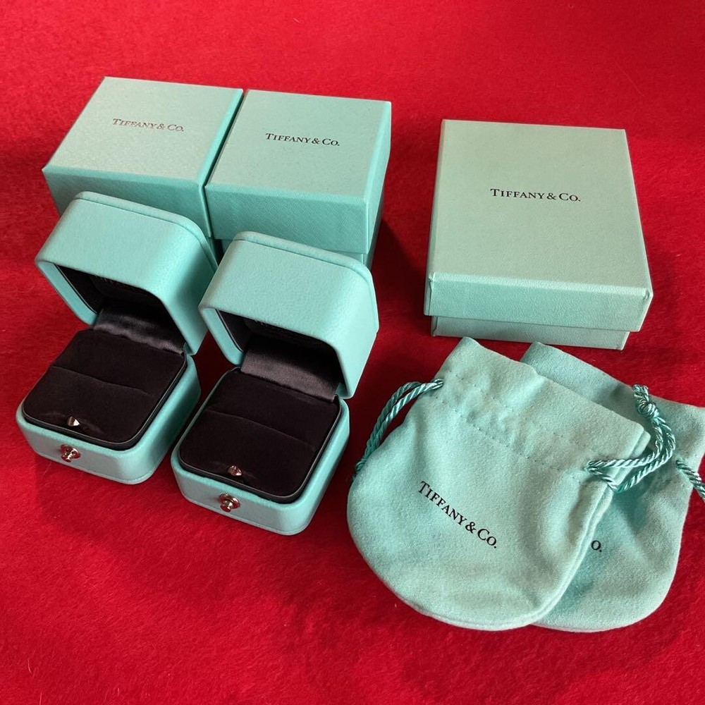 Tiffany & Co. ring case box jewelry case travel pouch 2 pieces Used