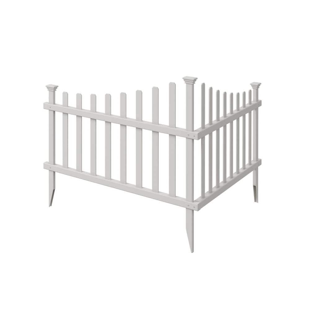 3.3ft x 2.5ft Ashley Corner Vinyl Fence Panel Kit – Durable & Stylish  