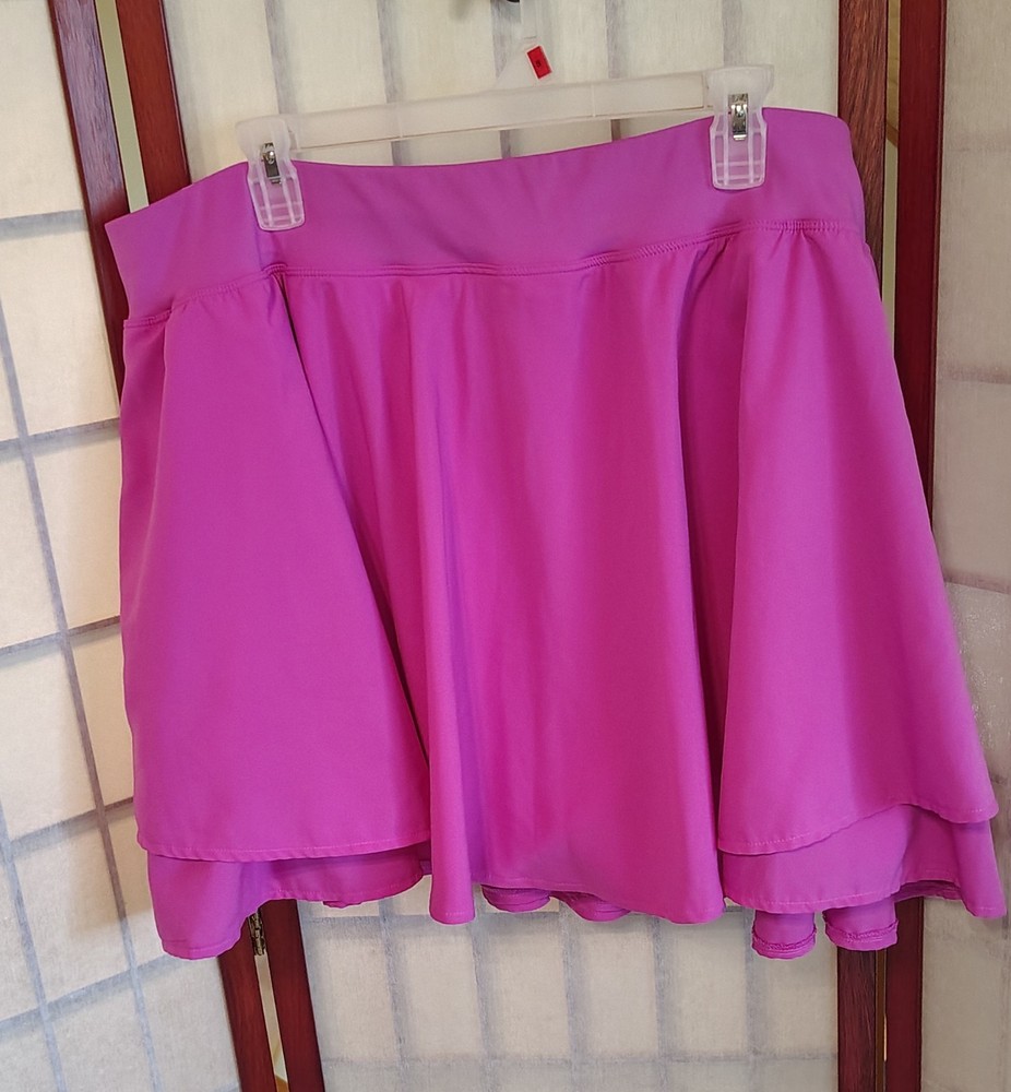 MTA Sport Women's Pink Athletic Stretch Skort Tennis Golf Plus Size 3X