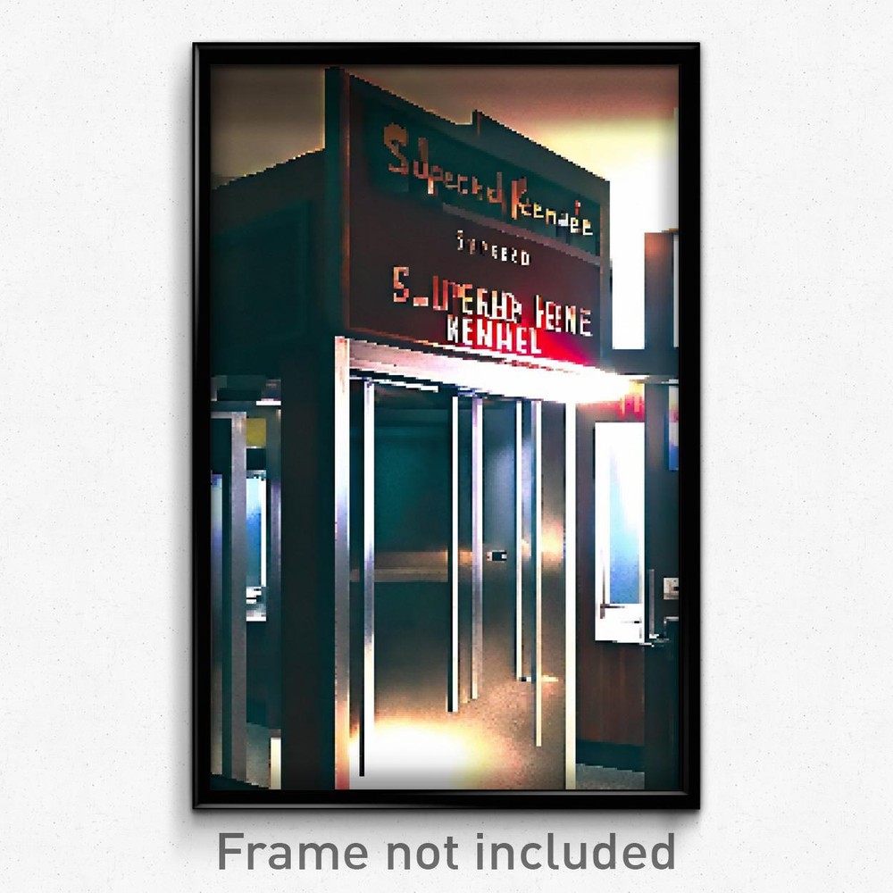 Pixel Art Poster - Superb Kennel (8 Bit Psychedelic Trippy Video Game Print)