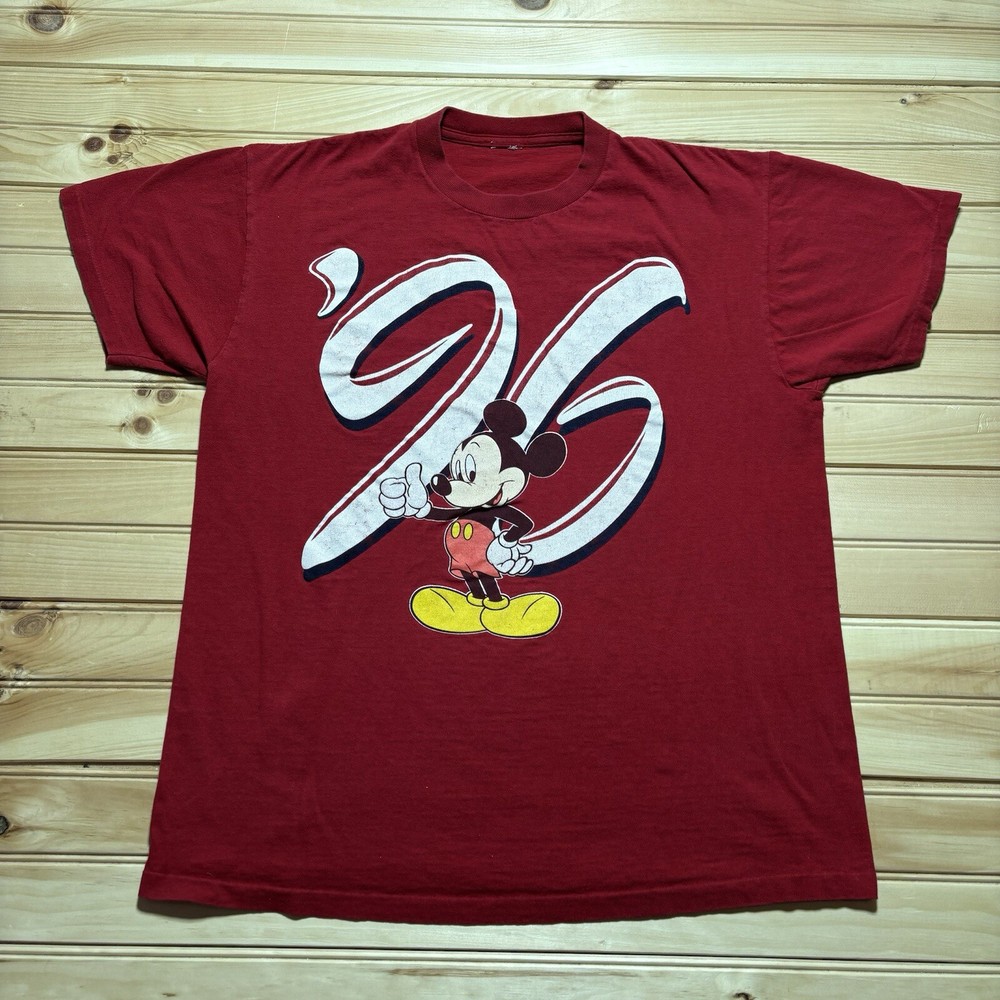 Vintage 1996 Walt Disney World Mickey Mouse Double Sided Shirt Size Large