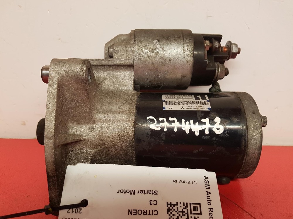 CITROEN C3 STARTER MOTOR  2012 1.4L PETROL 5 SPEED MANUAL  TU3A (KFT)