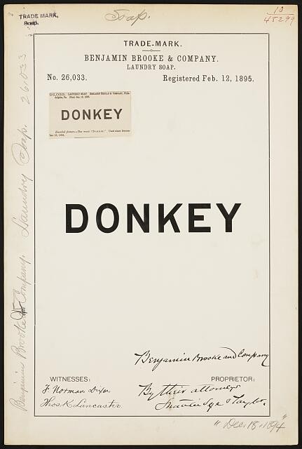 Photo:Benjamin Brooke & Company for Donkey brand Laundry Soap