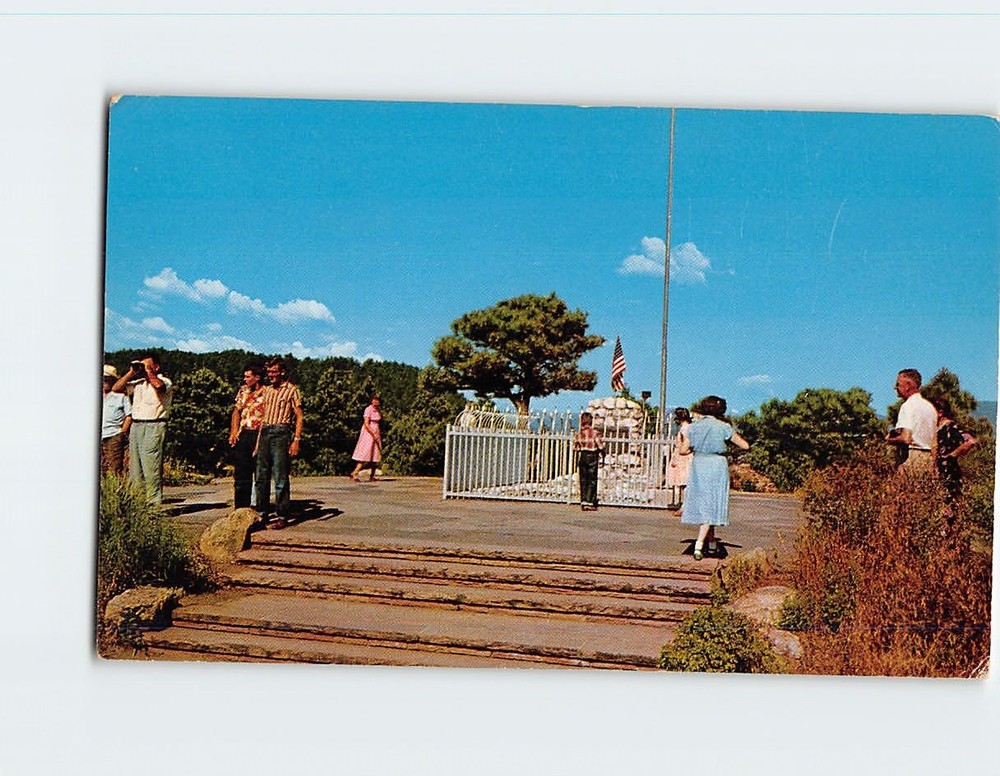 Postcard Buffalo Bill's Grave Lookout Mountain Denver Mountain Parks Colorado
