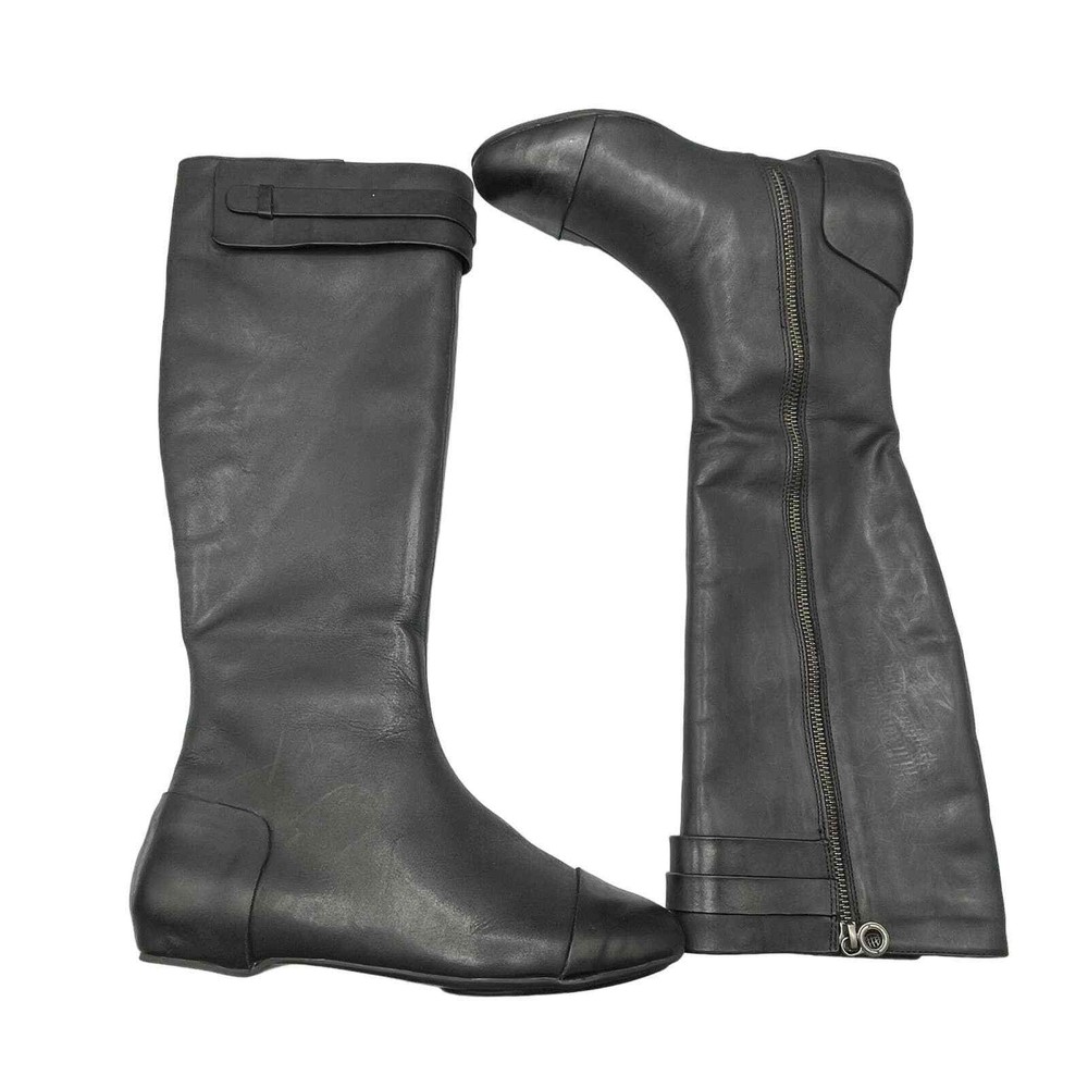 Maxstudio.com Black Draping Leather Boot - Women