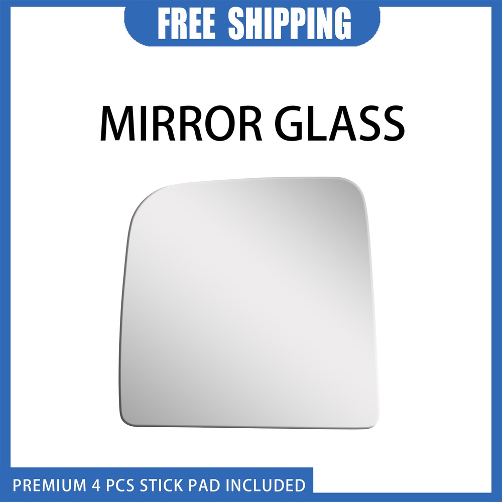 Left Side Mirror Glass Replacement for 2016-2018 Nissan Titan XD Flat Adhesive