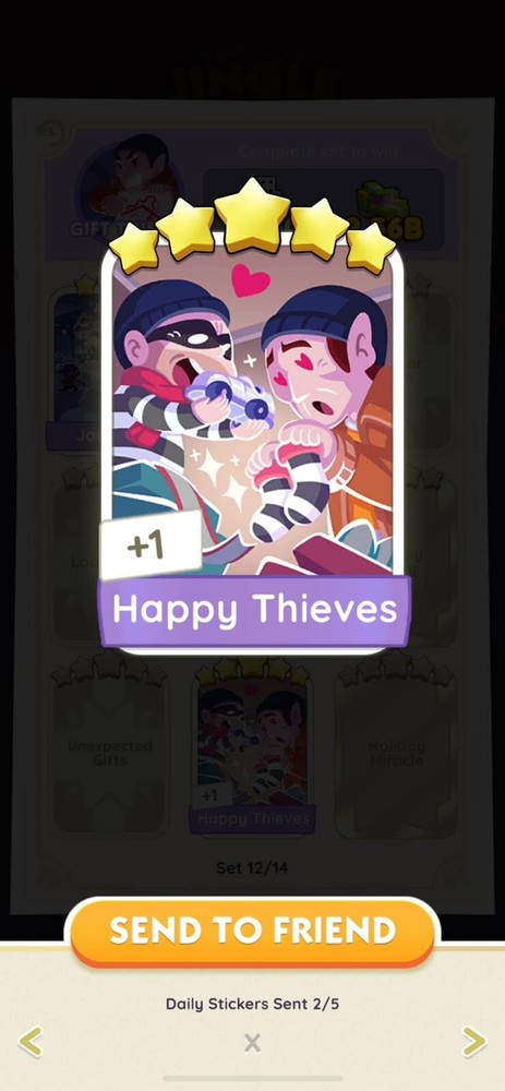 Happy Thieves - Monopoly Go - Sticker - 5Star⭐️