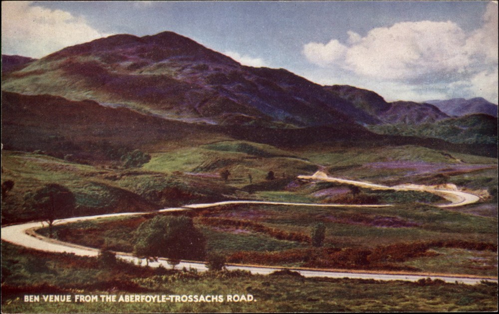 Ben Venue Aberfoyle Scotland view vintage postcard n474