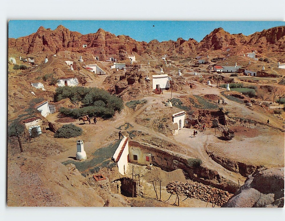 Postcard  Barrio de Cuevas De Purullena Granada Spain
