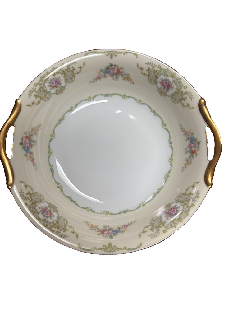 Noritake Glendola 9.5” Round w Handles Vegetable Serving Bowl China Japan Rare
