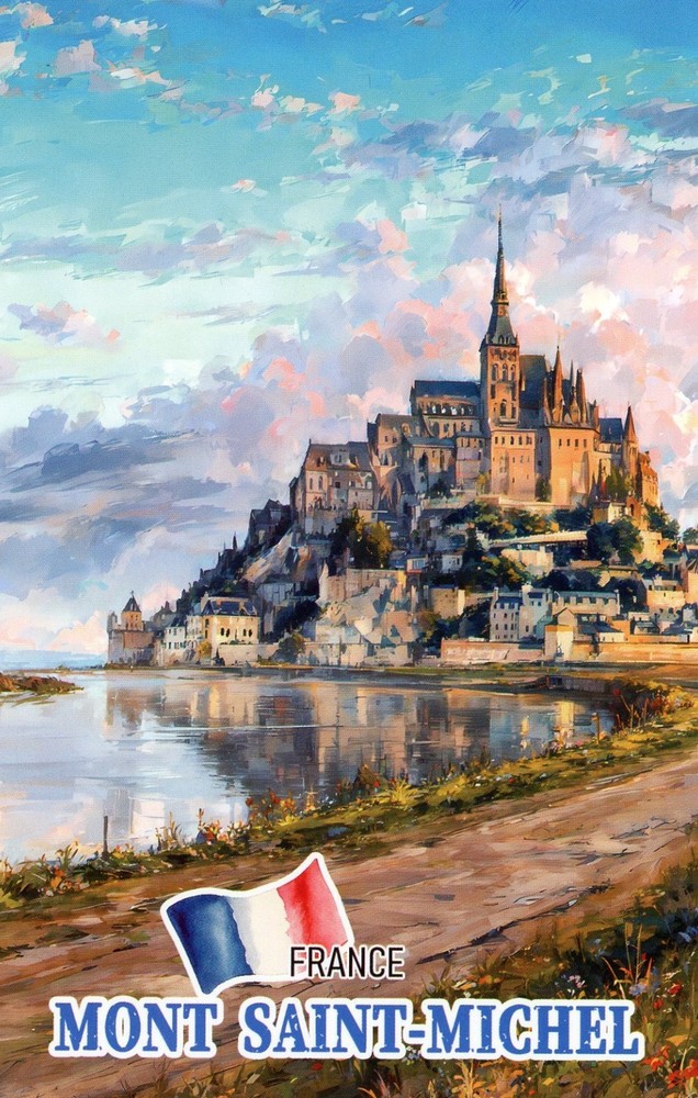 Mont Saint Michel in Normandy, France --New POSTCARD