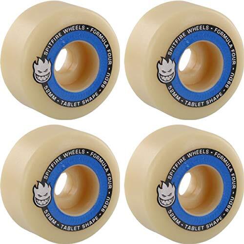 Formula Four 52mm 99a Natural/Blue Skateboard Wheels - Set of 4