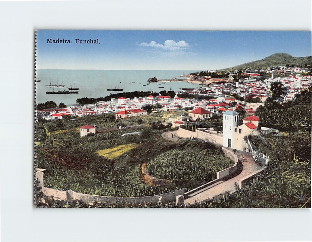 Postcard Aerial View Madeira Funchal Portugal